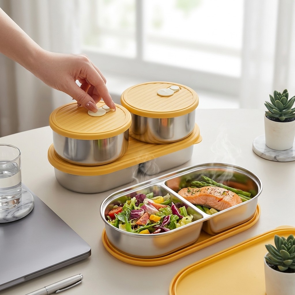 Meal Prep Kinder - صندوق غداء من الفولاذ المقاوم للصدأ