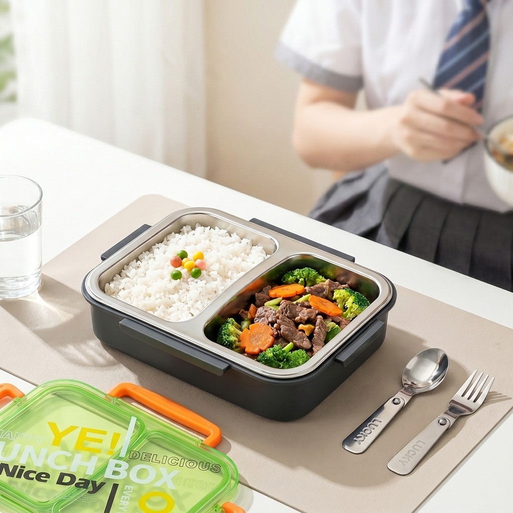 Meal Prep Kinder - صندوق غداء بنتو من الفولاذ المقاوم