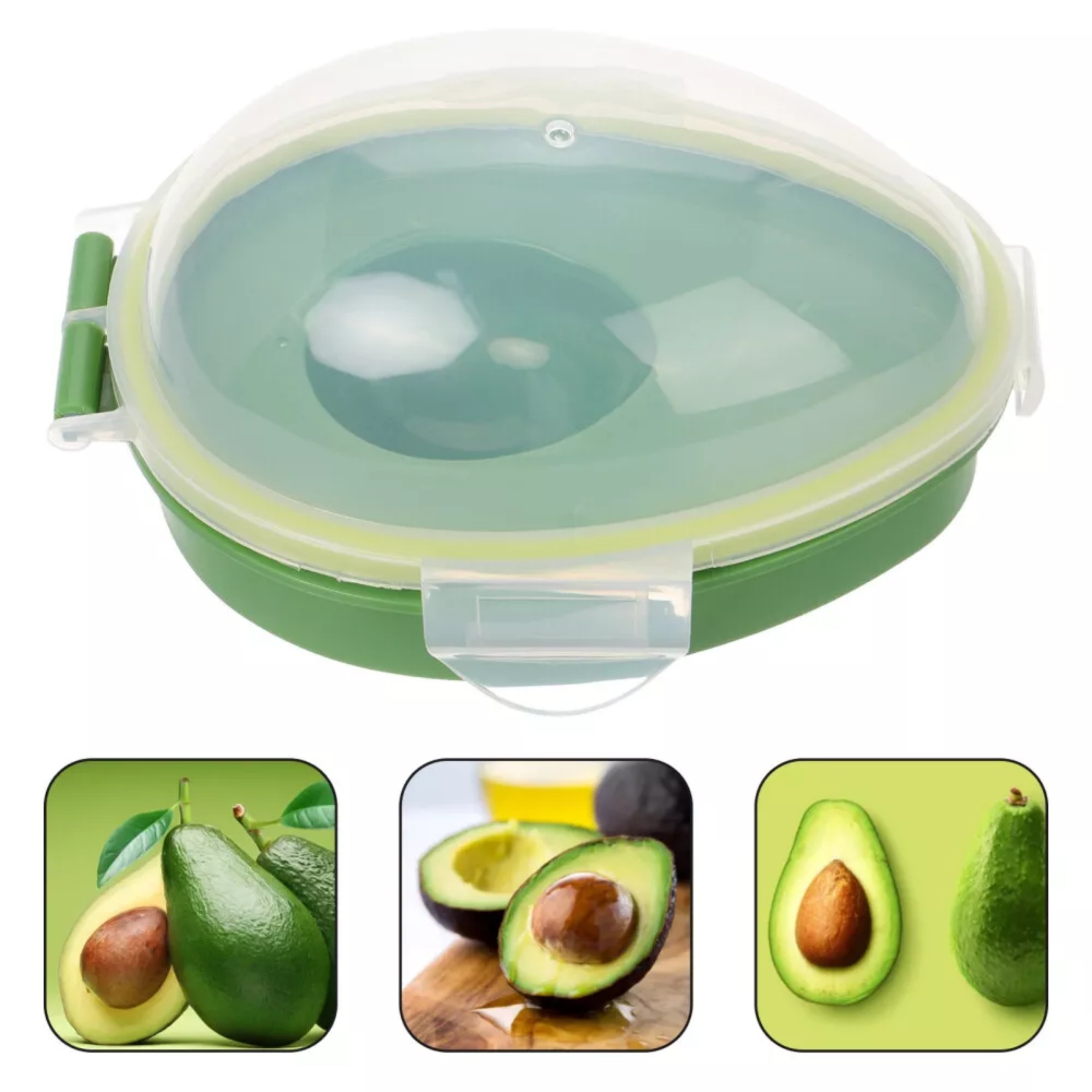 Avocado Keeper Pod - حاوية تخزين الأفوكادو القابلة لإعادة الاستخدام