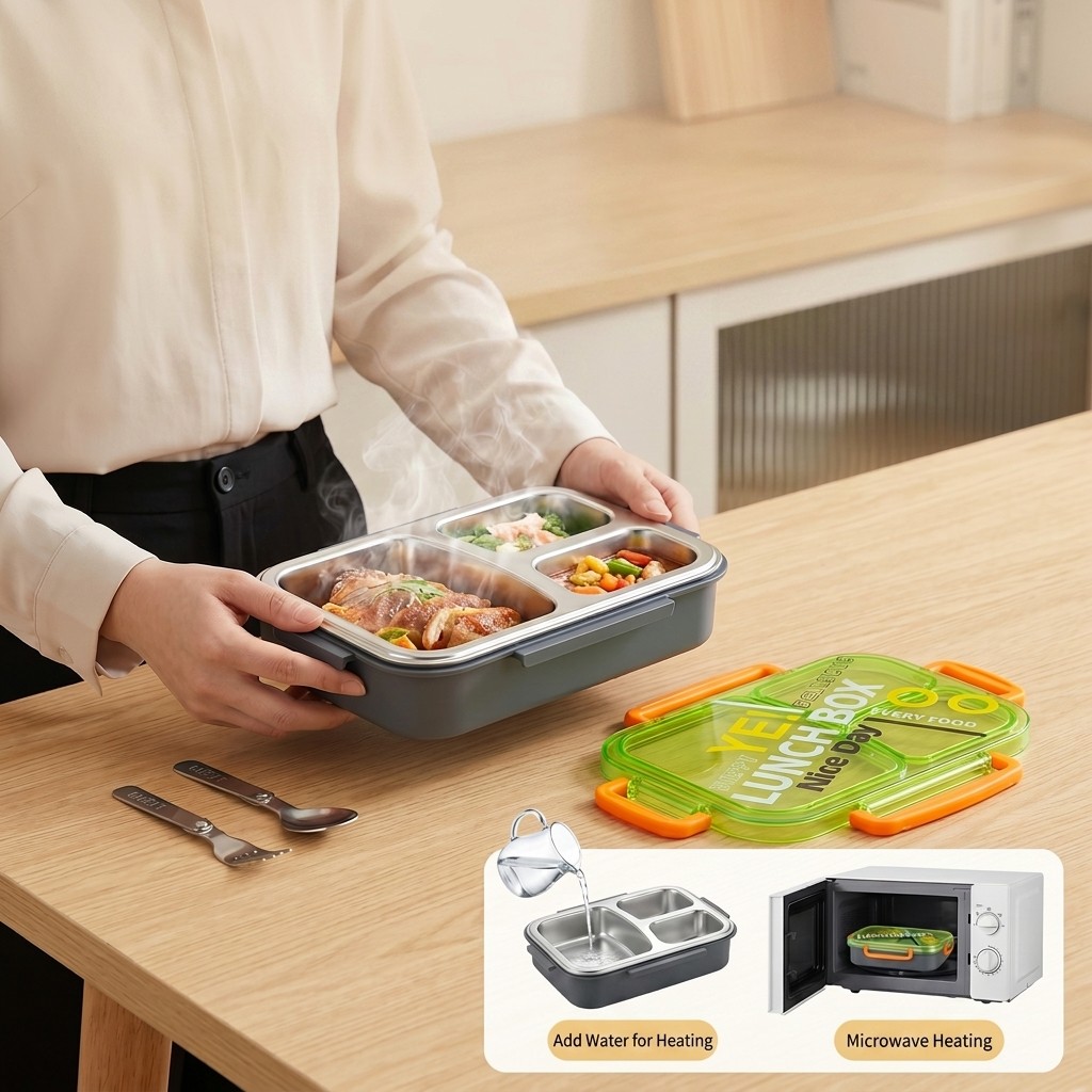 صندوق غداء بنتو من الفولاذ الم - مراجعة Meal Prep Kinder وسعره