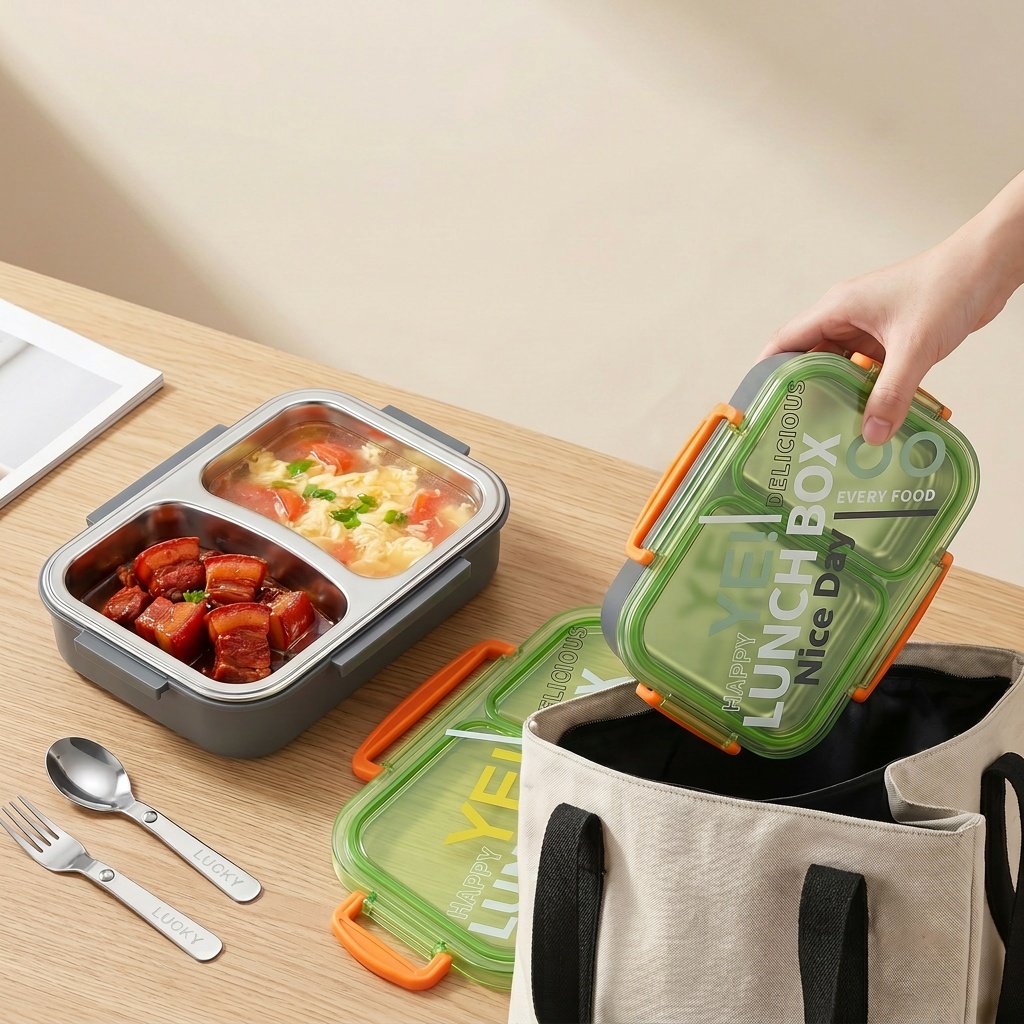 صندوق غداء بنتو من الفولاذ الم - مراجعة Meal Prep Kinder وسعره